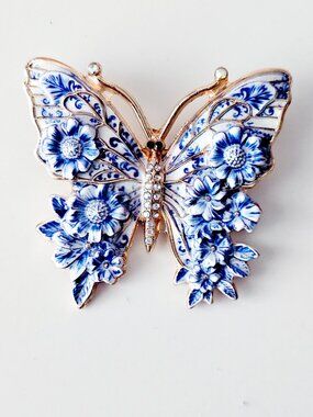 Enamel Butterfly Brooch